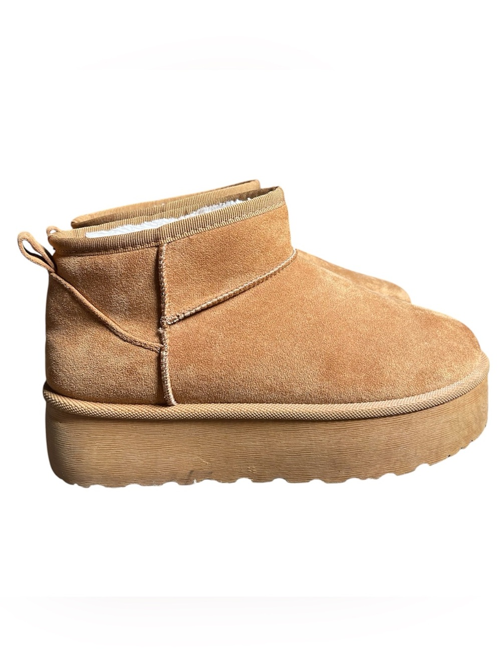 Women's Suede Platform Mule - Tan